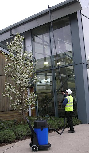 Vacuum cleaning gutters for commercial customers in Tunbridge Wells and Pembury